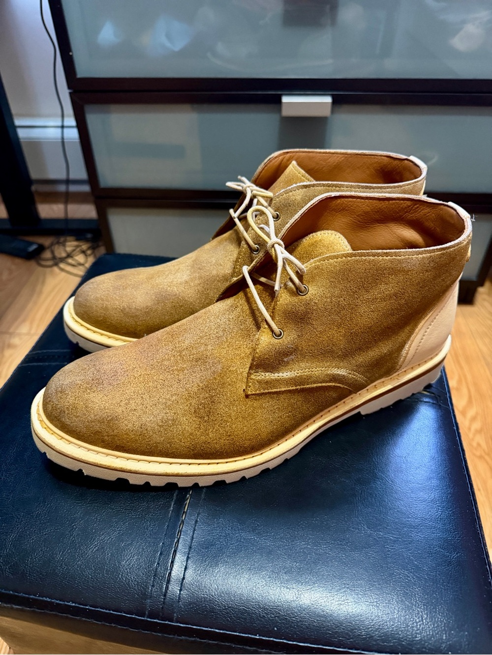 Allen Edmonds Suede Chukka Boots in Tan Brown